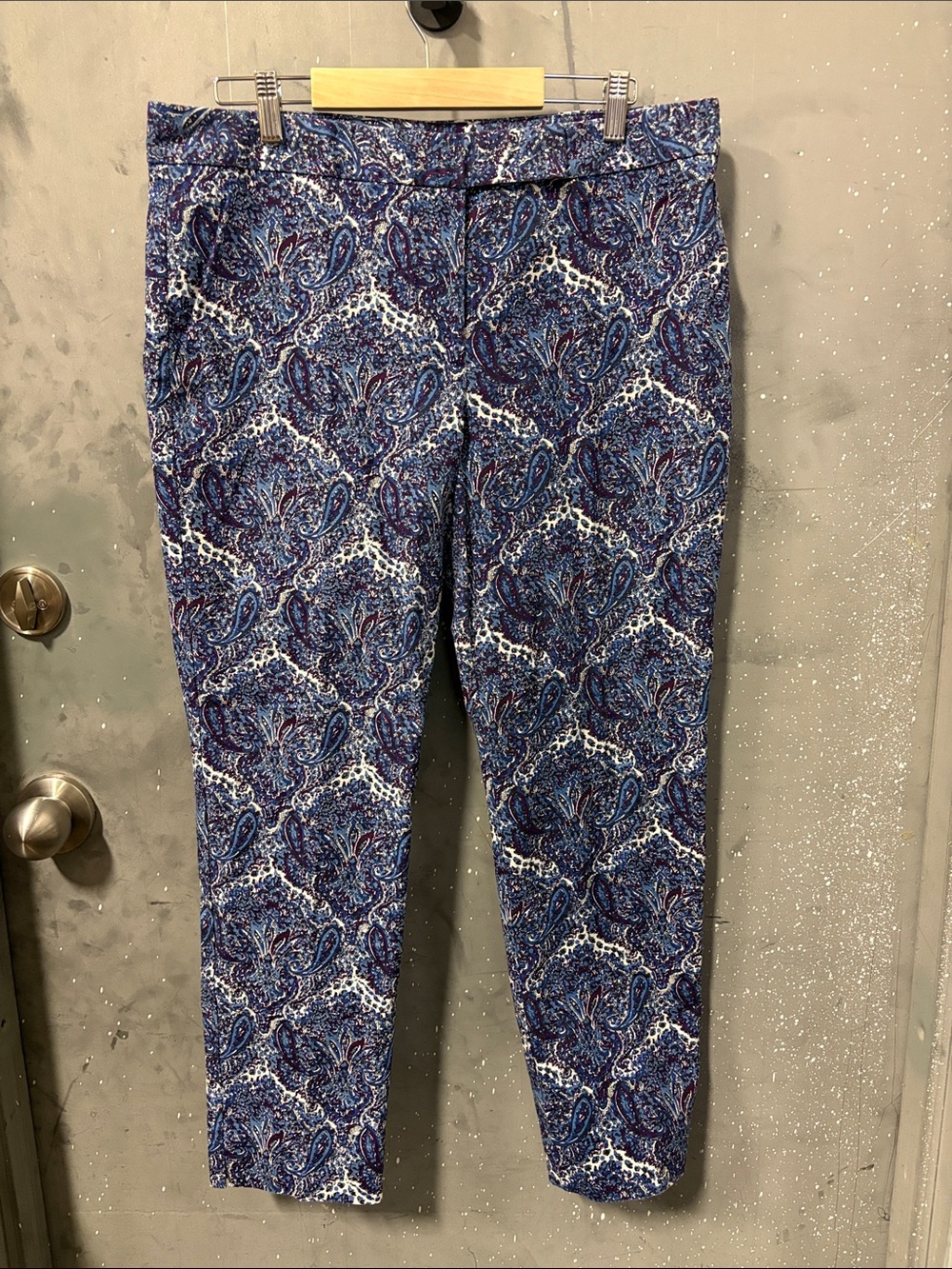 Talbots Blue Paisley Print Women's Trousers